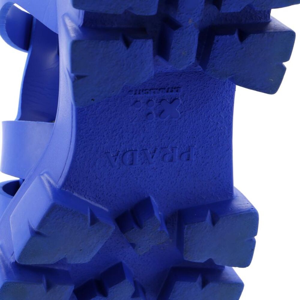 Prada Women's Monolith Cage Platform Sandals Rubber Blue - Picture 6 of 6